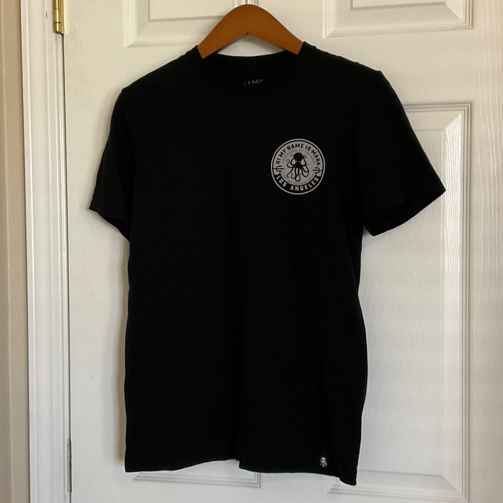 Classic Black Short Sleeve Tee with Logo